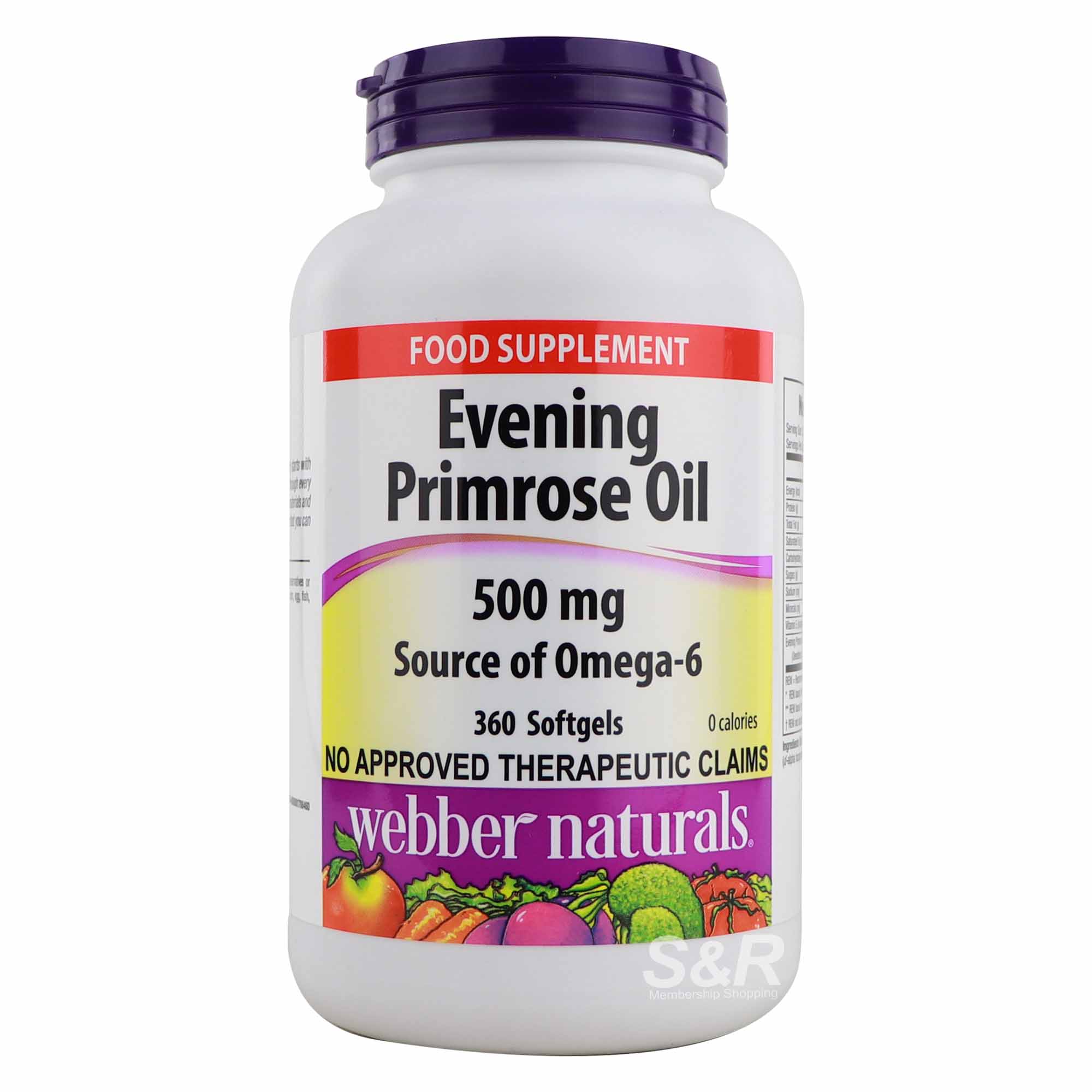 Webber Naturals Evening Primrose Oil 360 softgels Webber Naturals Evening Primrose Oil 360 softgels